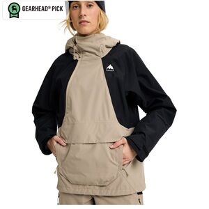 Burton Women’s Reserve Relaxed Anorak Jacket | Black/Taupe | Small